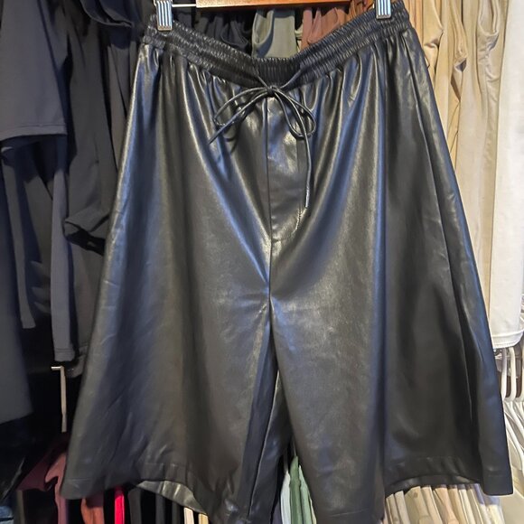 Micas Faux Leather High Waist Shorts - Picture 1 of 2